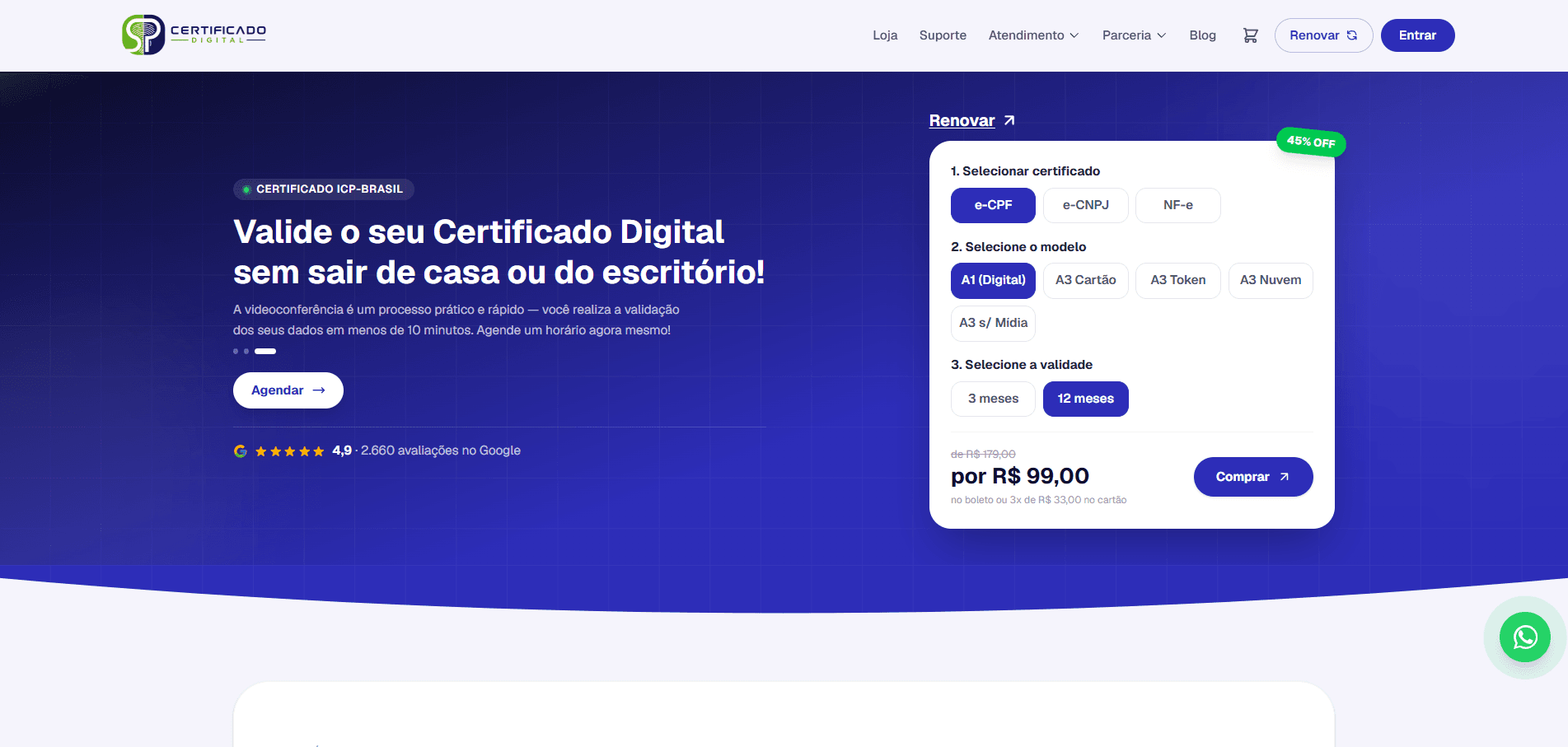 Tela do projeto SP Certificado Digital